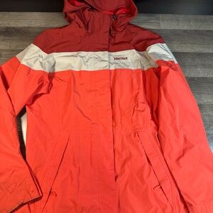 Marmot Women's Vibrant Red and White Ski Jacket